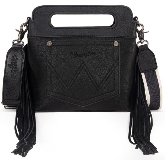 Wrangler Western Fringed Floral Vegan Leather Crossbody Bag for Women - Picture 4 of 7